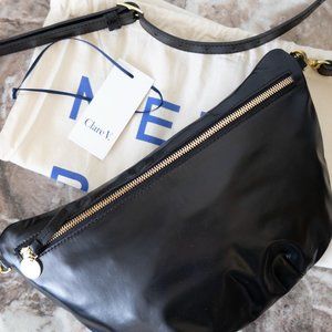 Clare V Grande Franny Pack Bag Black Leather
